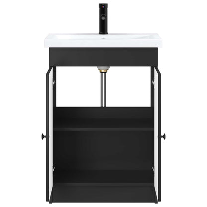 Set di mobili per il bagno Nero 56 x 37,5 x 81 cm | homemem39