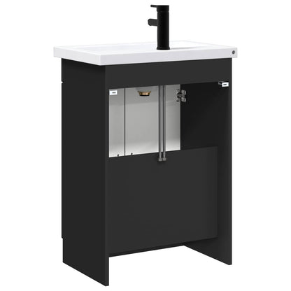 Set di mobili per il bagno Nero 56 x 37,5 x 81 cm | homemem39
