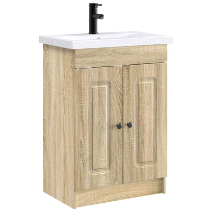 Set di mobili per il bagno Rovere Sonoma 56 x 37,5 x 81 cm | homemem39