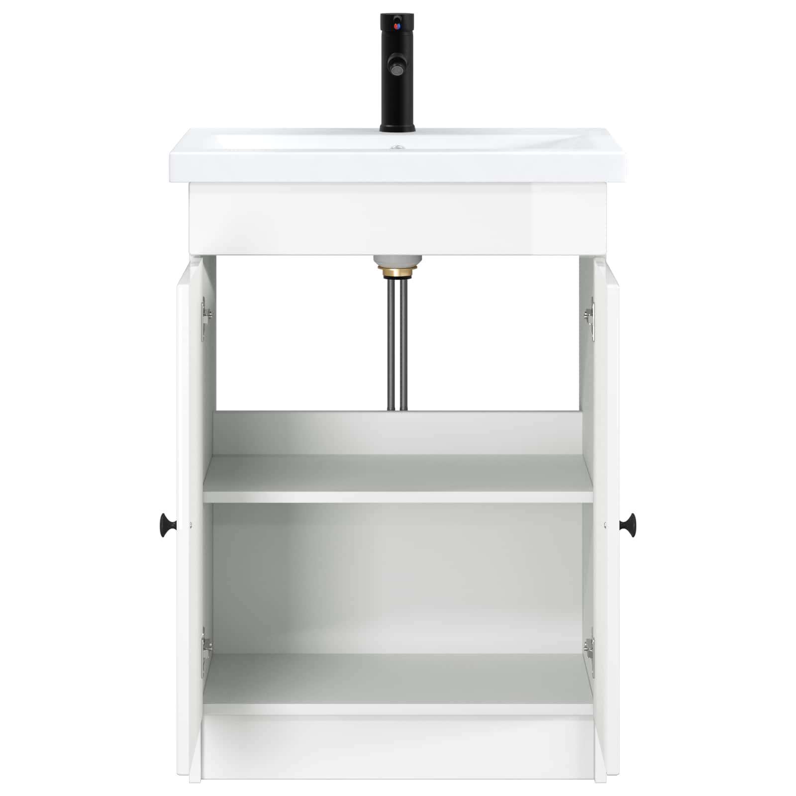 Set di mobili per il bagno Bianco Lucido 56 x 37,5 x 81 cm | homemem39
