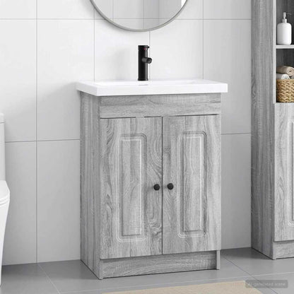 Set di mobili per il bagno Sonoma grigio 78,5 x 37,5 x 81 cm | homemem39