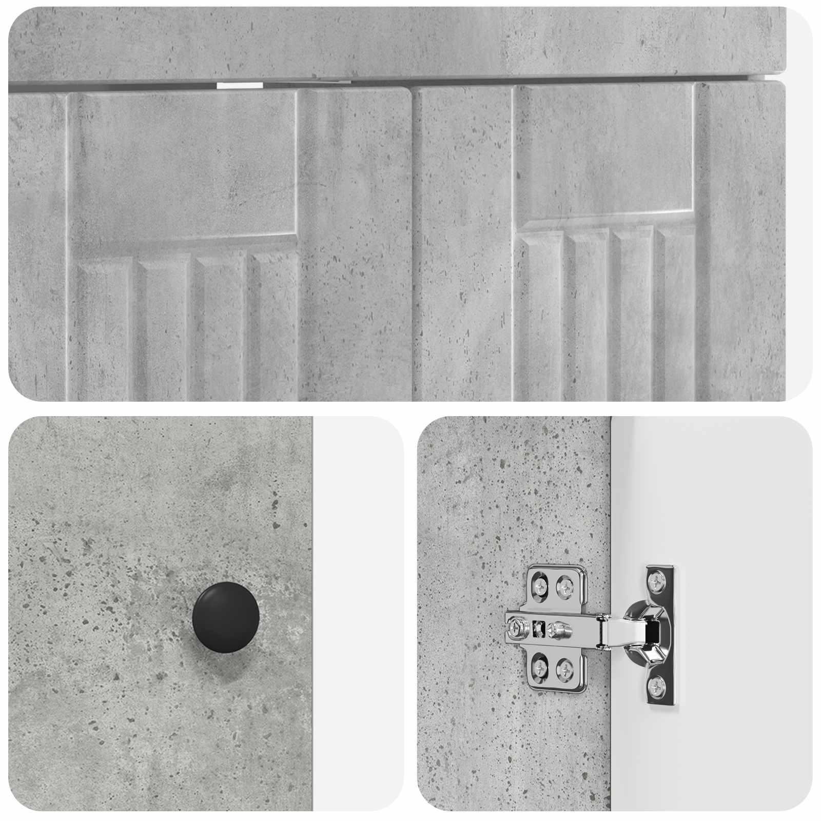 Set di mobili per il bagno Grigio Cemento 56 x 37,5 x 81 cm | homemem39