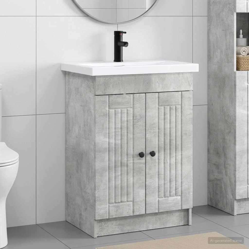 Set di mobili per il bagno Grigio Cemento 56 x 37,5 x 81 cm | homemem39