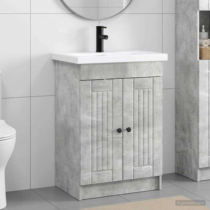 Set di mobili per il bagno Grigio Cemento 56 x 37,5 x 81 cm | homemem39