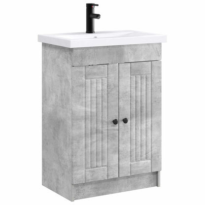 Set di mobili per il bagno Grigio Cemento 56 x 37,5 x 81 cm | homemem39