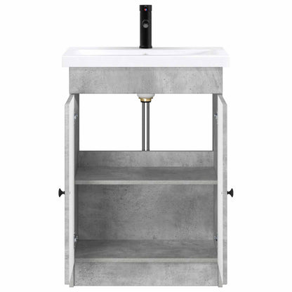 Set di mobili per il bagno Grigio Cemento 56 x 37,5 x 81 cm | homemem39