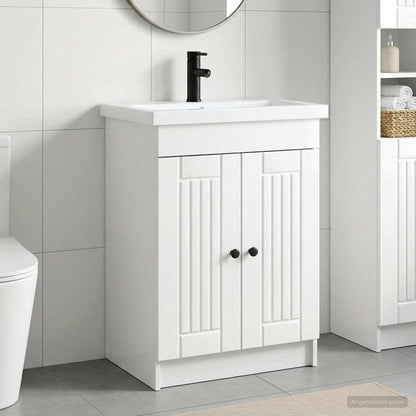 Set di mobili per il bagno Bianco Lucido 56 x 37,5 x 81 cm | homemem39