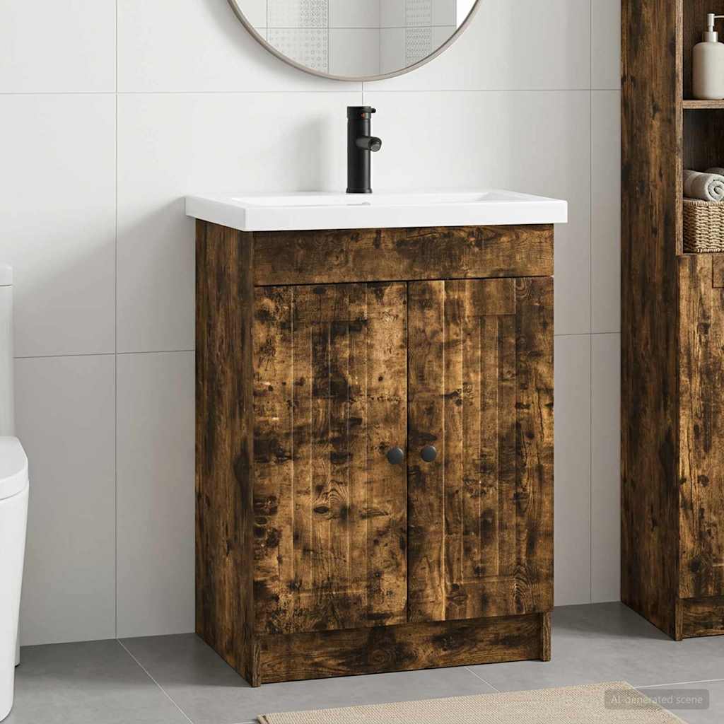 Set di mobili per il bagno Rovere Fumo 56 x 37,5 x 81 cm | homemem39