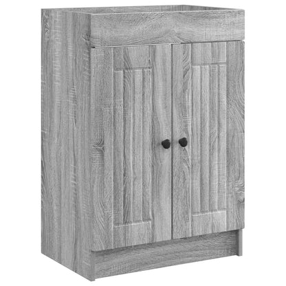 Set di mobili per il bagno Sonoma grigio 56 x 37,5 x 81 cm