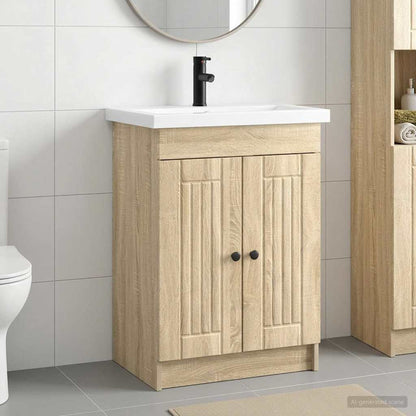 Set di mobili per il bagno Rovere Sonoma 78,5 x 37,5 x 81 cm | homemem39