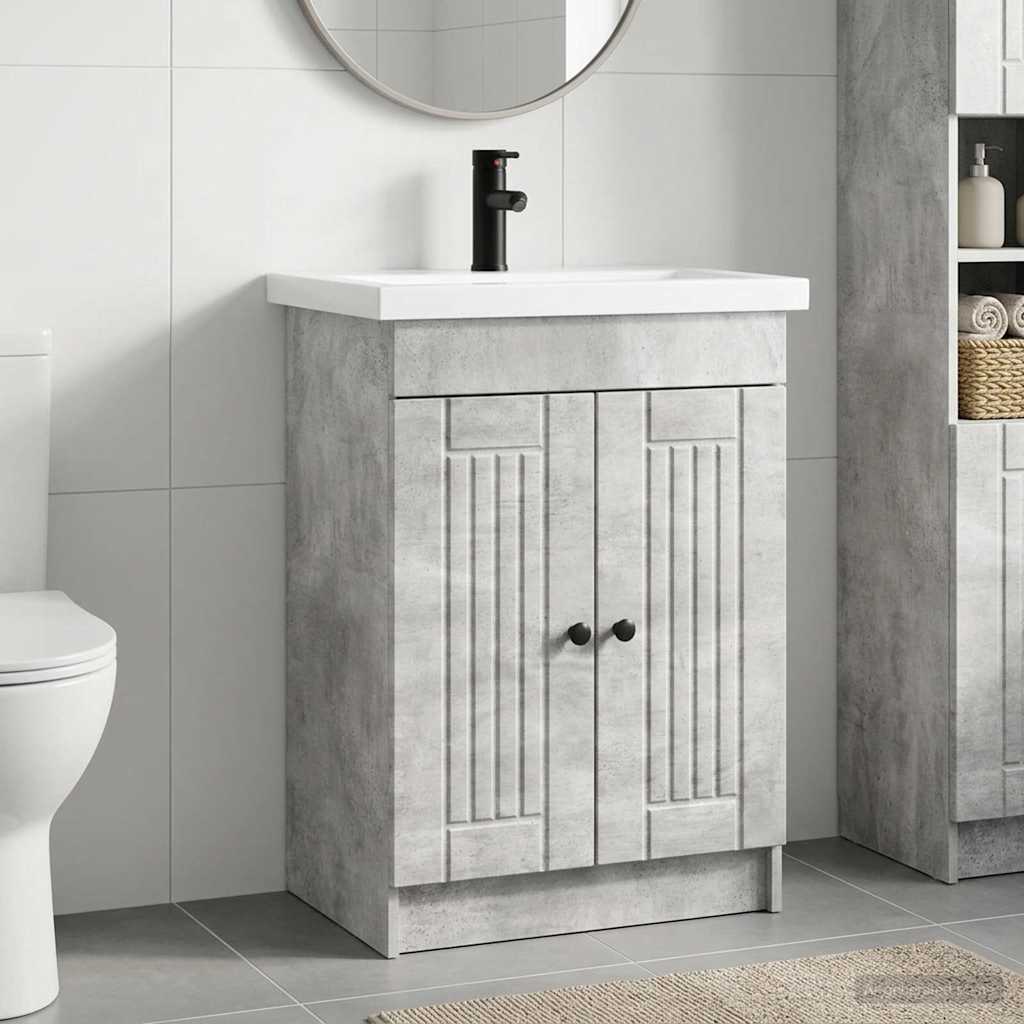 Set di mobili per il bagno Grigio Cemento 78,5 x 37,5 x 81 cm | homemem39