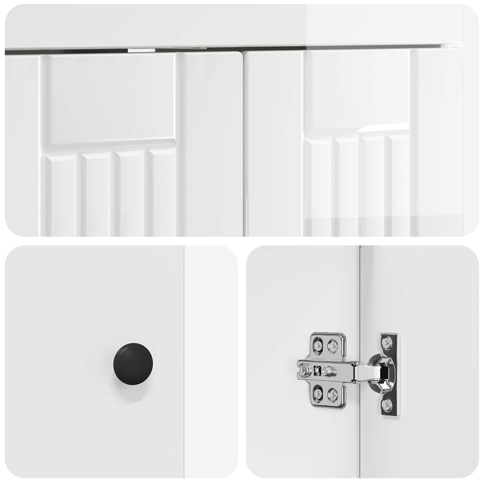 Set di mobili per il bagno Bianco Lucido 78,5 x 37,5 x 81 cm | homemem39