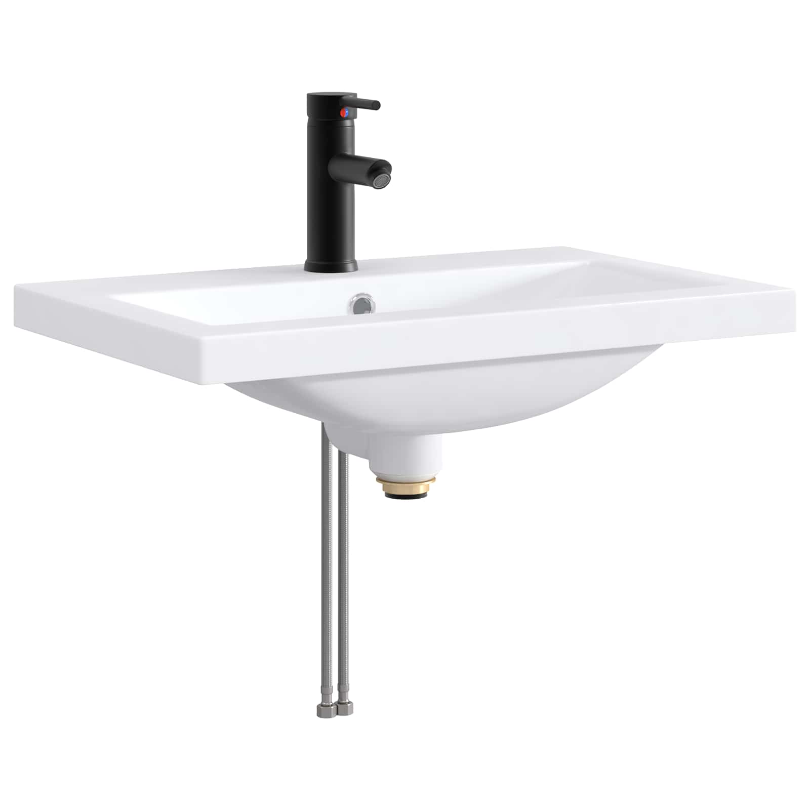 Set di mobili per il bagno Bianco Lucido 78,5 x 37,5 x 81 cm | homemem39