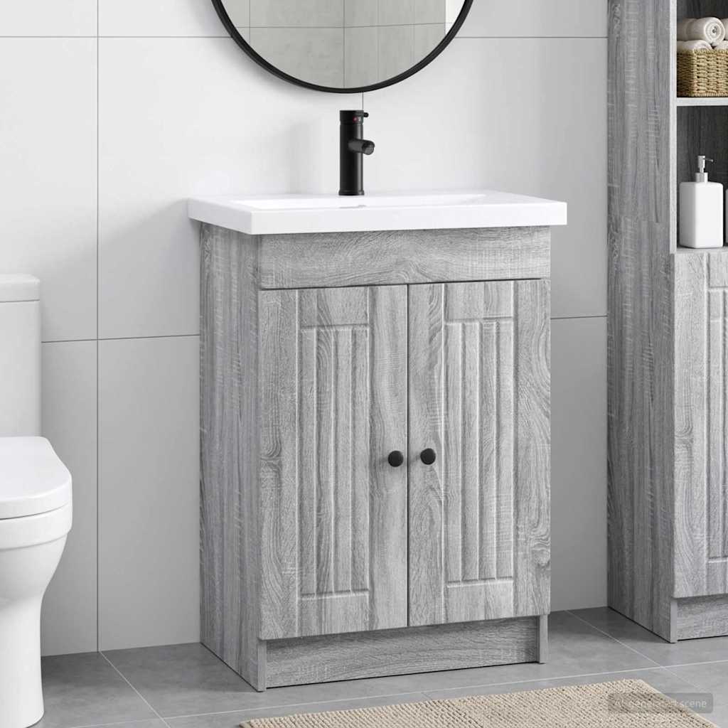 Set di mobili per il bagno Sonoma grigio 78,5 x 37,5 x 81 cm | homemem39