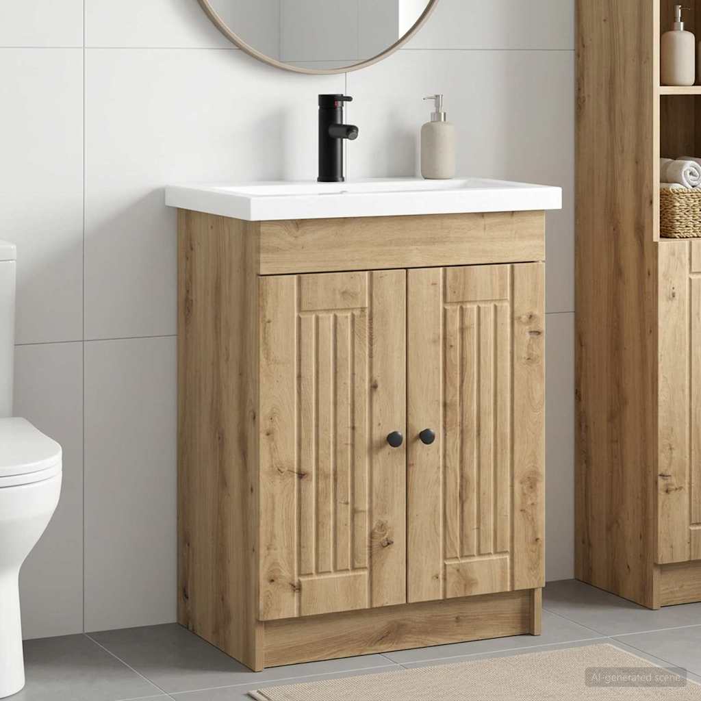 Set di mobili per il bagno Rovere Artigianale | homemem39