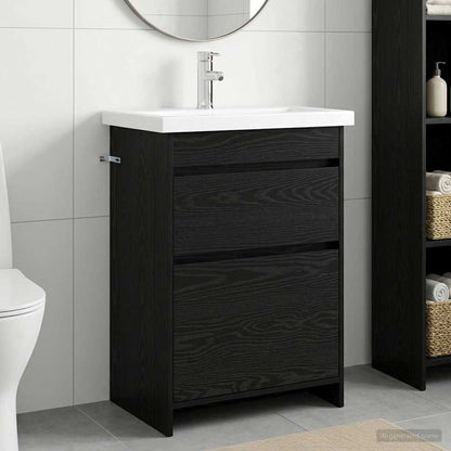 Set di mobili per il bagno Rovere Nero 61 x 40 x 84,5 cm | homemem39