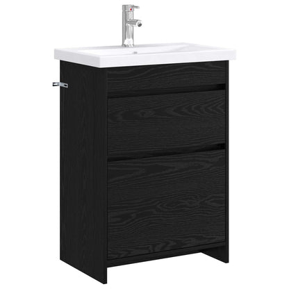 Set di mobili per il bagno Rovere Nero 61 x 40 x 84,5 cm | homemem39