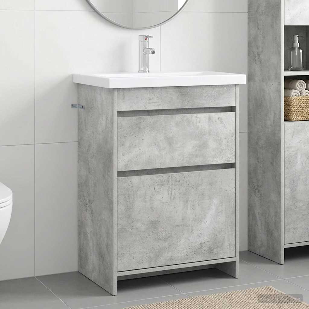 Set di mobili per il bagno Grigio Cemento 61 x 40 x 84,5 cm | homemem39