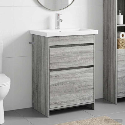 Set di mobili per il bagno Sonoma grigio 61 x 40 x 84,5 cm | homemem39
