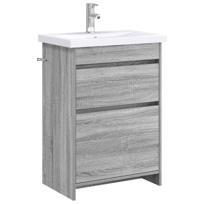 Set di mobili per il bagno Sonoma grigio 61 x 40 x 84,5 cm | homemem39