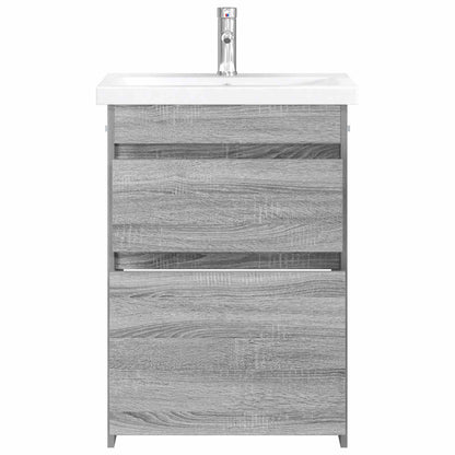 Set di mobili per il bagno Sonoma grigio 61 x 40 x 84,5 cm | homemem39