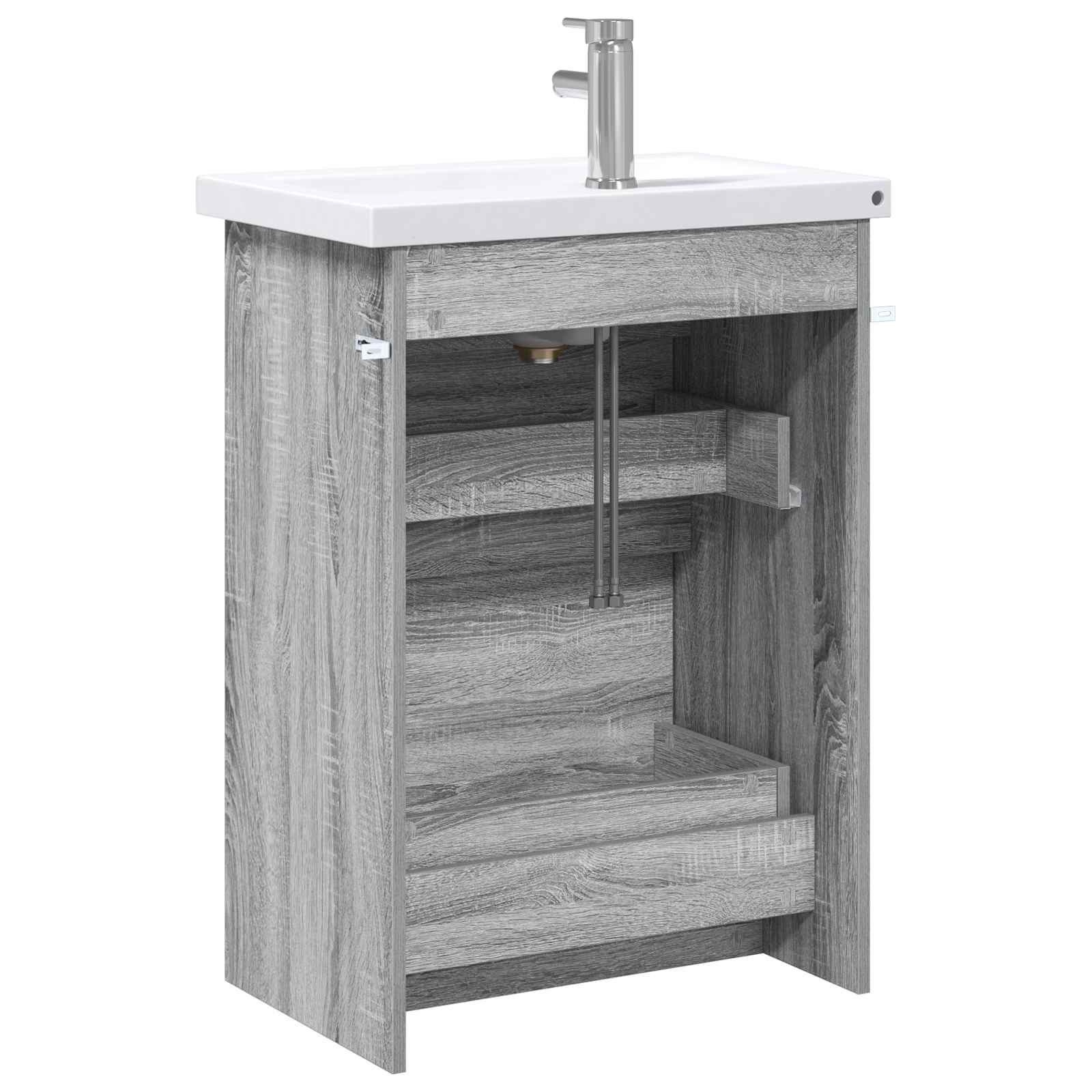 Set di mobili per il bagno Sonoma grigio 61 x 40 x 84,5 cm | homemem39