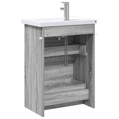 Set di mobili per il bagno Sonoma grigio 61 x 40 x 84,5 cm | homemem39