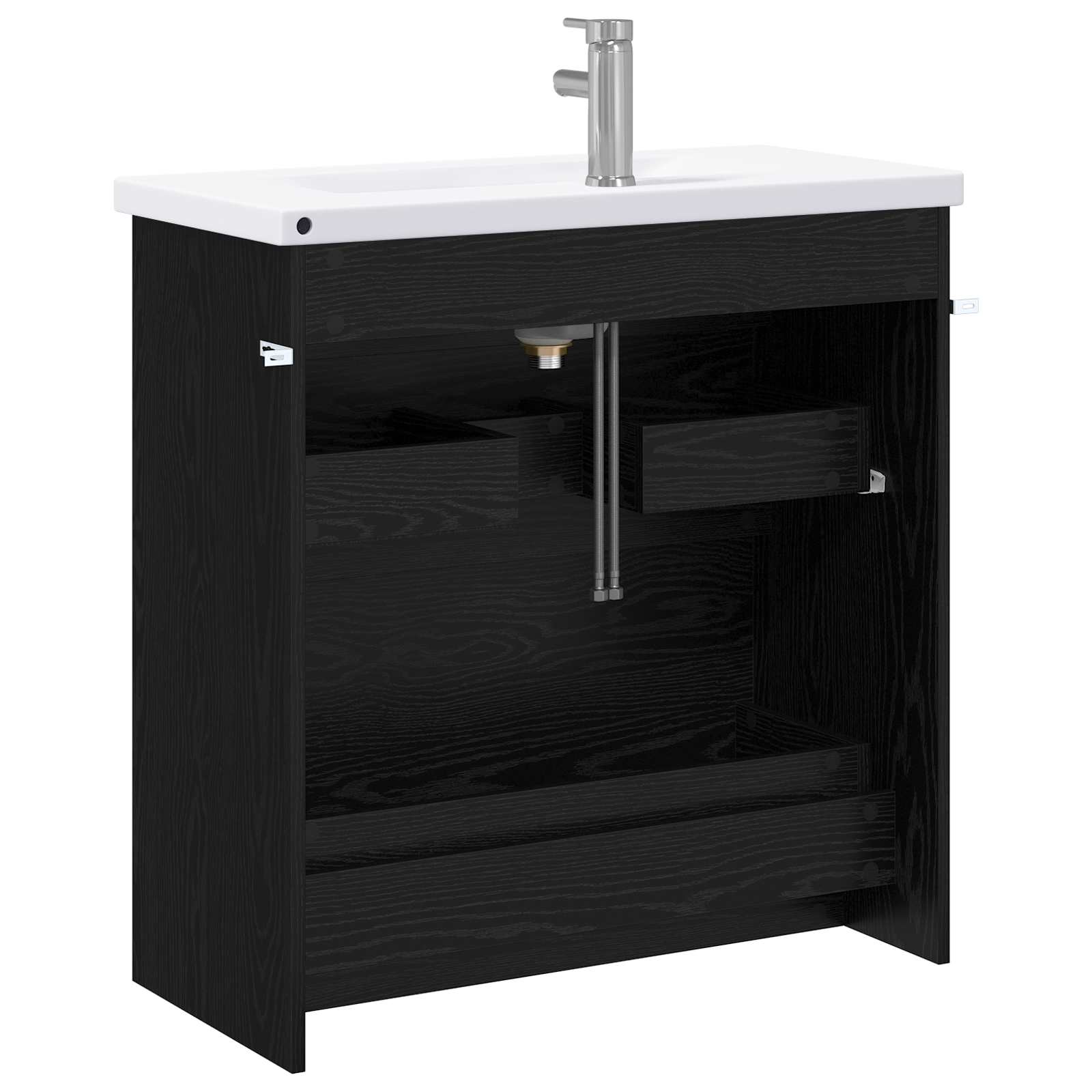 Set di mobili per il bagno Rovere Nero 81 x 40 x 84,5 cm | homemem39