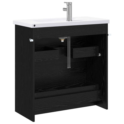 Set di mobili per il bagno Rovere Nero 81 x 40 x 84,5 cm | homemem39