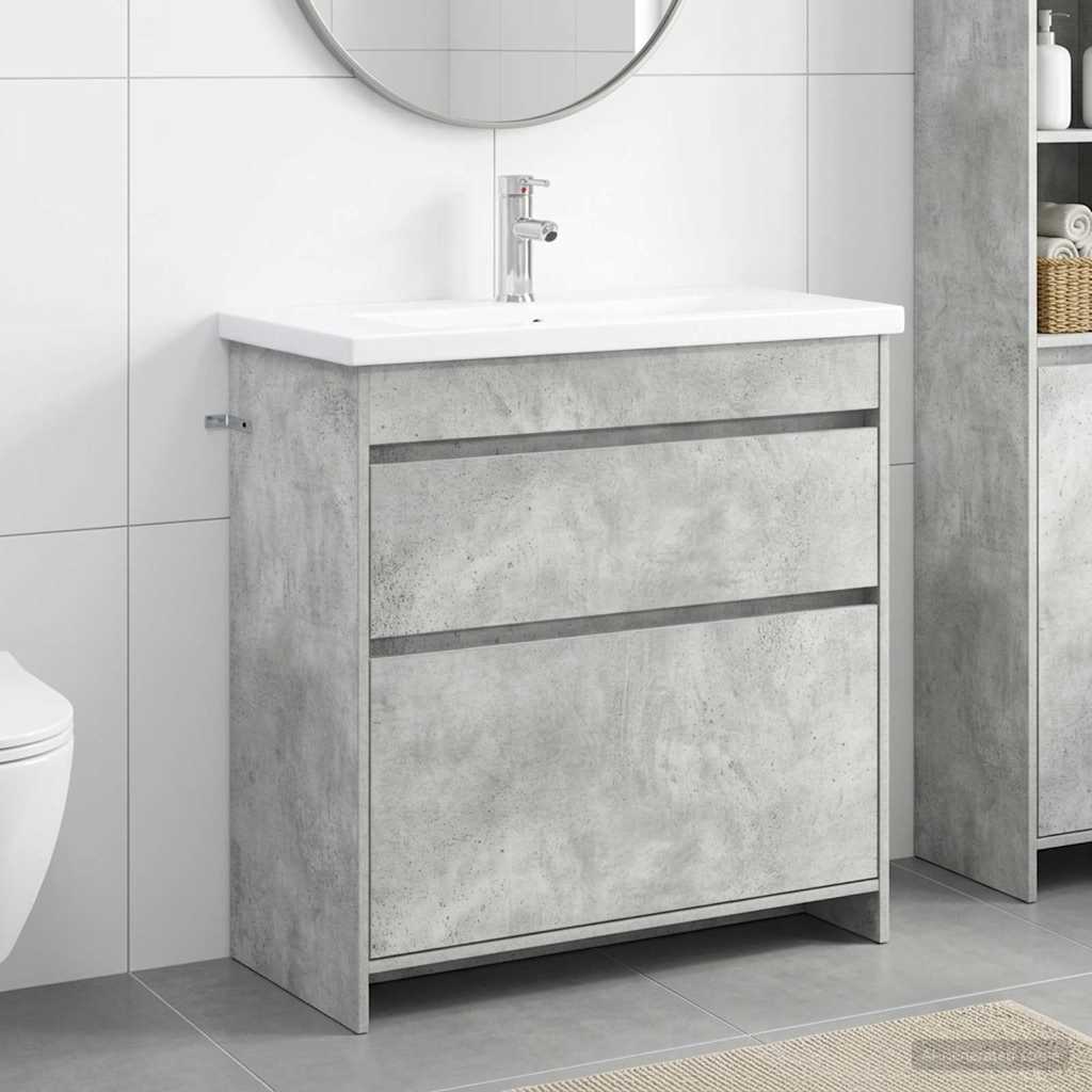 Set di mobili per il bagno Grigio Cemento 81 x 40 x 84,5 cm | homemem39
