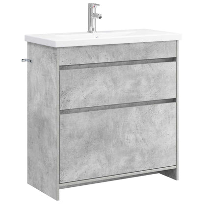 Set di mobili per il bagno Grigio Cemento 81 x 40 x 84,5 cm | homemem39