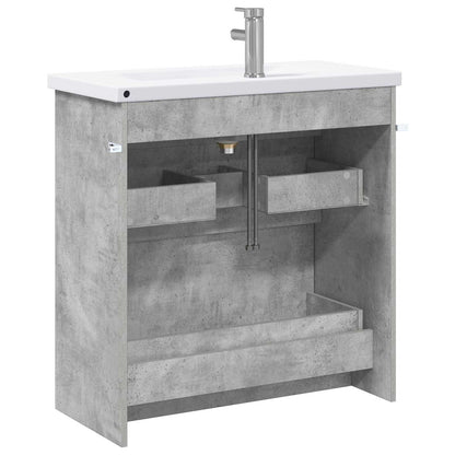 Set di mobili per il bagno Grigio Cemento 81 x 40 x 84,5 cm | homemem39