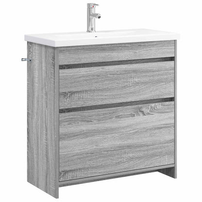 Set di mobili per il bagno Sonoma grigio 81 x 40 x 84,5 cm | homemem39