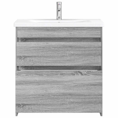Set di mobili per il bagno Sonoma grigio 81 x 40 x 84,5 cm | homemem39