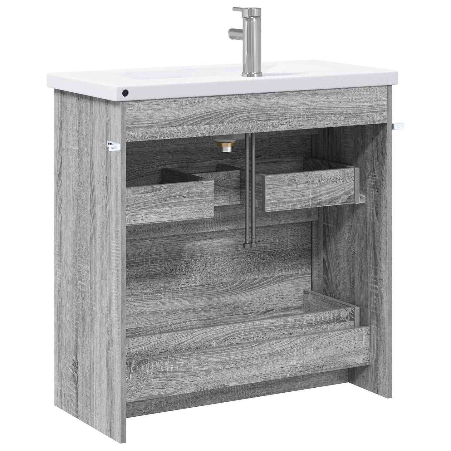 Set di mobili per il bagno Sonoma grigio 81 x 40 x 84,5 cm | homemem39