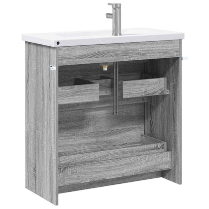 Set di mobili per il bagno Sonoma grigio 81 x 40 x 84,5 cm | homemem39
