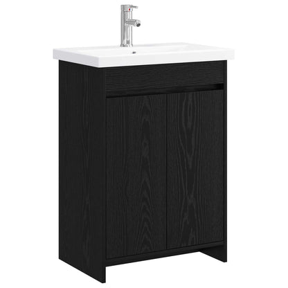 Set di mobili per il bagno Rovere Nero 61 x 40 x 84,5 cm | homemem39