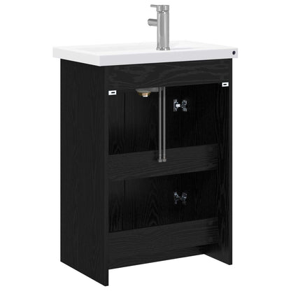 Set di mobili per il bagno Rovere Nero 61 x 40 x 84,5 cm | homemem39