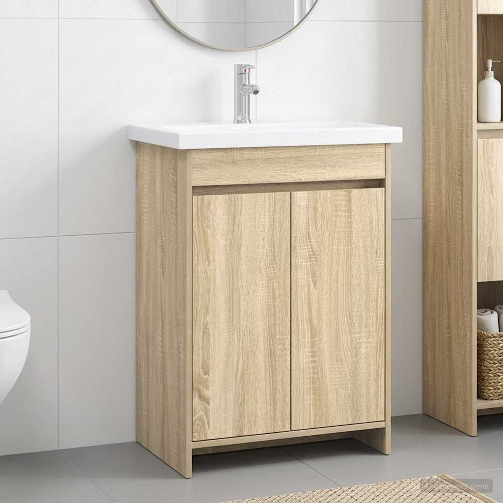 Set di mobili per il bagno Rovere Sonoma 61 x 40 x 84,5 cm | homemem39