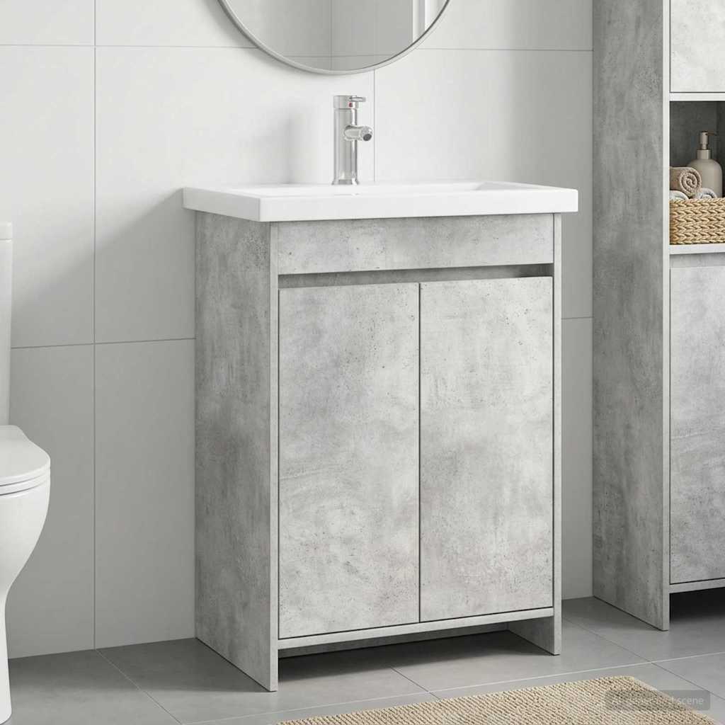 Set di mobili per il bagno Grigio Cemento 61 x 40 x 84,5 cm | homemem39