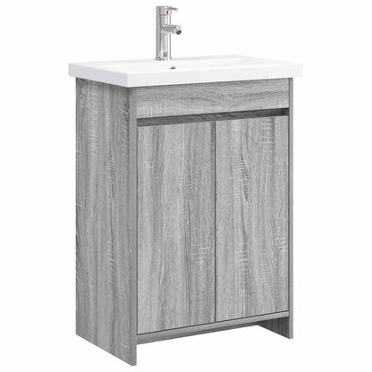 Set di mobili per il bagno Sonoma grigio 61 x 40 x 84,5 cm | homemem39