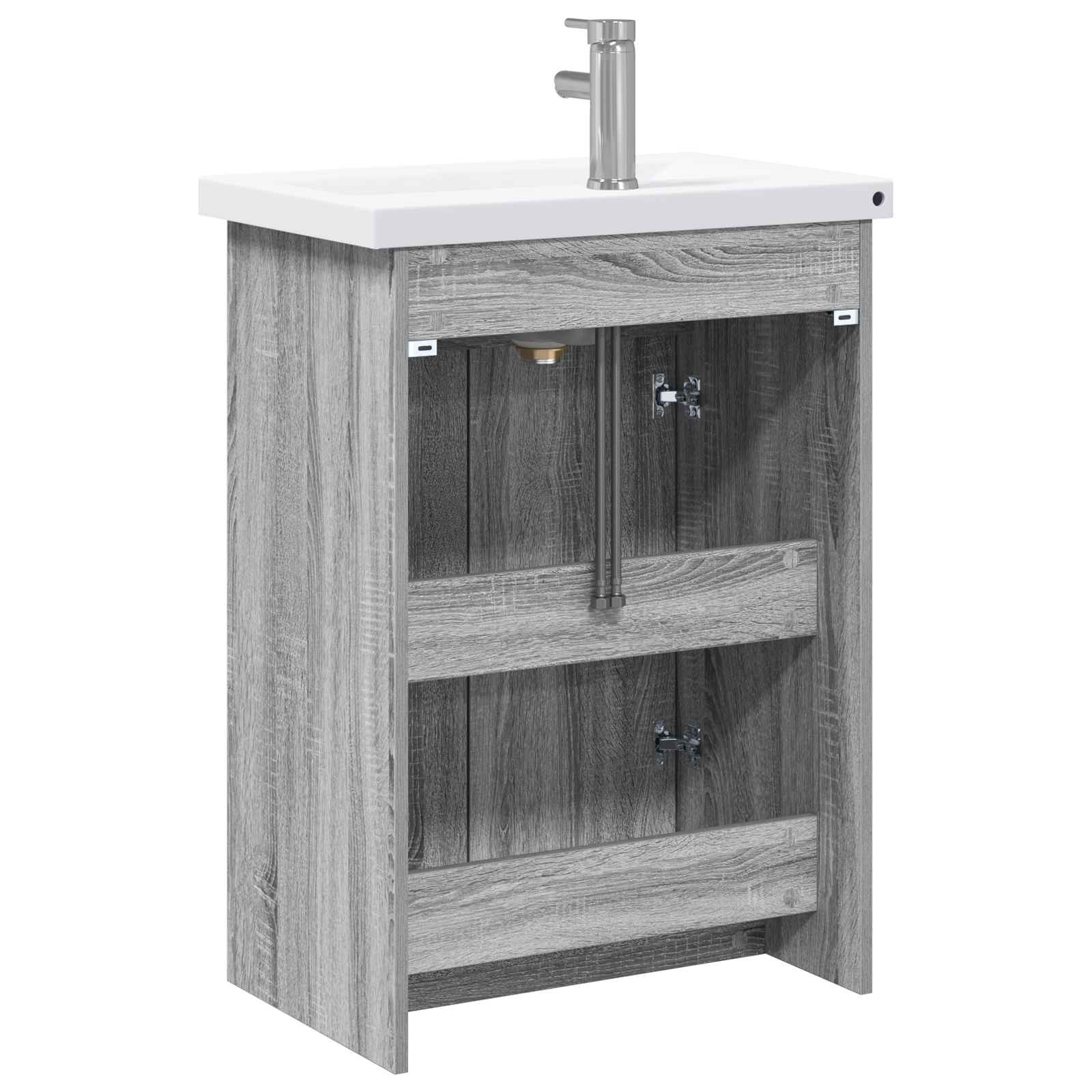 Set di mobili per il bagno Sonoma grigio 61 x 40 x 84,5 cm | homemem39