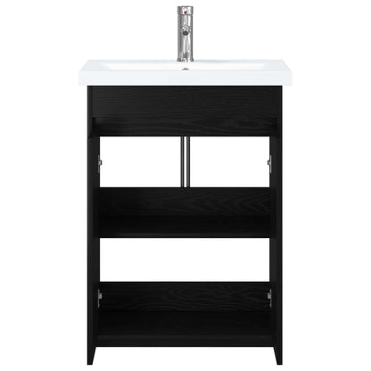 Set di mobili per il bagno Rovere Nero 81 x 40 x 84,5 cm | homemem39