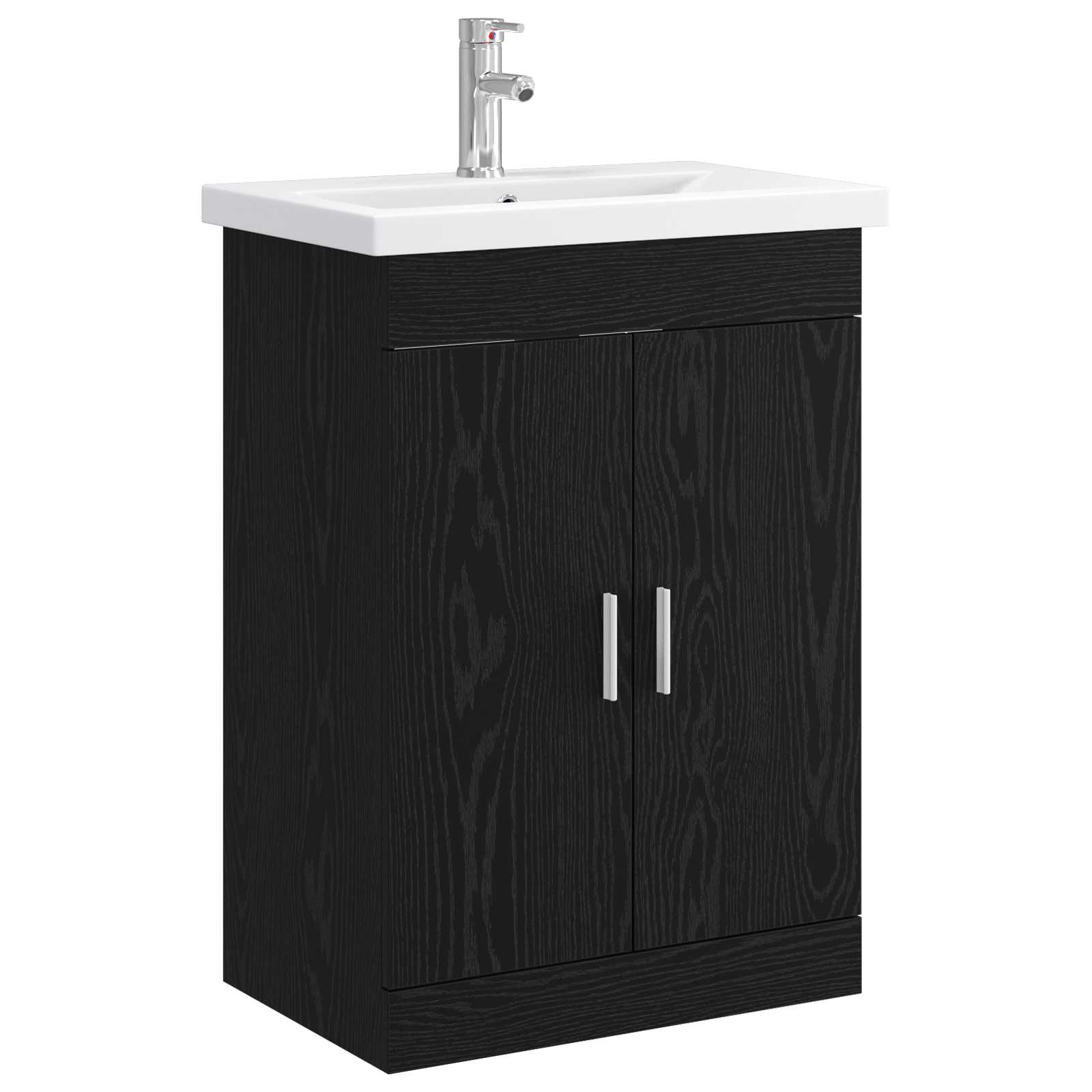 Set di mobili per il bagno Rovere Nero 61 x 40 x 84,5 cm | homemem39