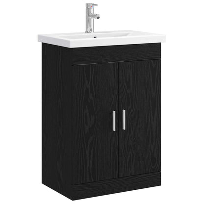 Set di mobili per il bagno Rovere Nero 61 x 40 x 84,5 cm | homemem39