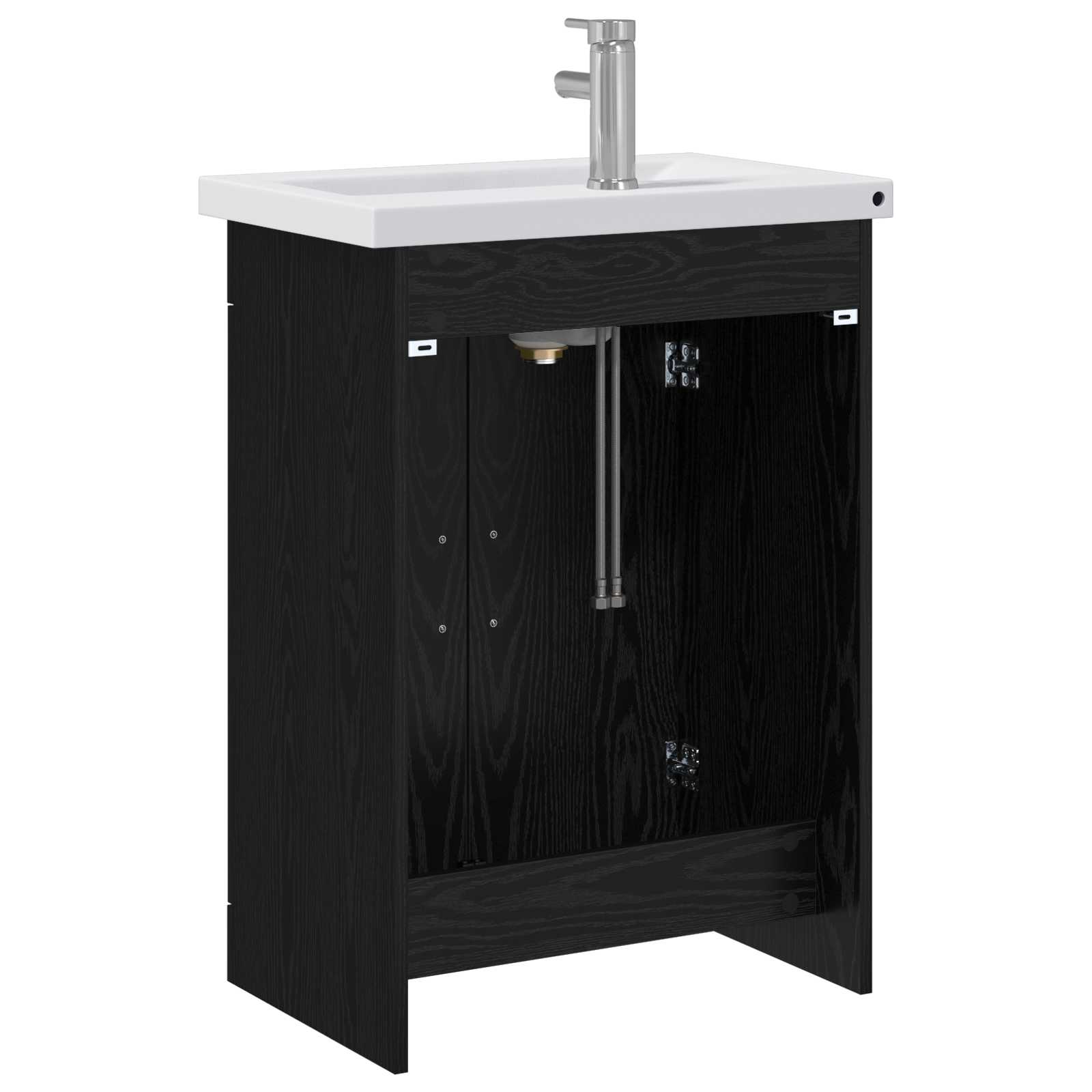 Set di mobili per il bagno Rovere Nero 61 x 40 x 84,5 cm | homemem39