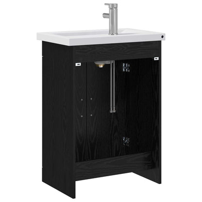 Set di mobili per il bagno Rovere Nero 61 x 40 x 84,5 cm | homemem39