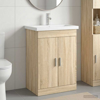 Set di mobili per il bagno Rovere Sonoma 61 x 40 x 84,5 cm | homemem39