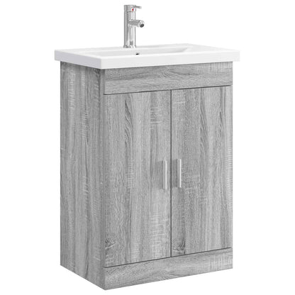 Set di mobili per il bagno Sonoma grigio 61 x 40 x 84,5 cm | homemem39