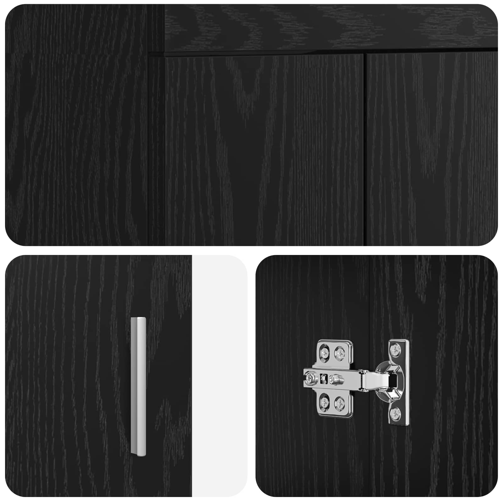 Set di mobili per il bagno Rovere Nero 81 x 40 x 84,5 cm | homemem39